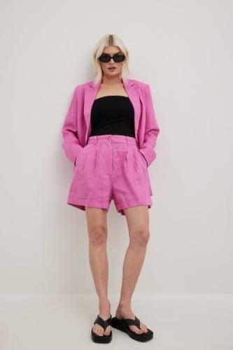 NA-KD Trend Blazer i skinn - Pink