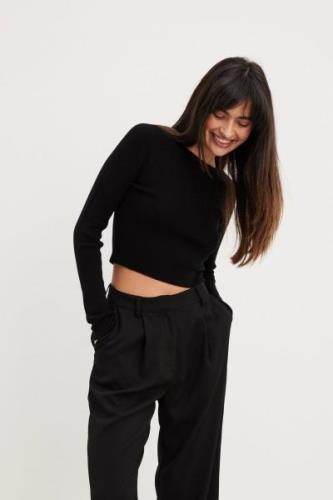 Maddy Nigmatullin x NA-KD Strikket topp - Black