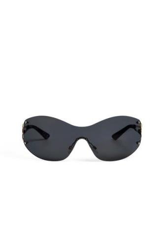 NA-KD Ovale solbriller uten ramme - Black