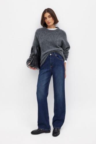 NA-KD Rette jeans med høy midje - Blue