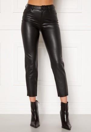ONLY Emily HW Faux Leather Black XS/34
