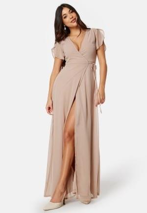 Bubbleroom Occasion Grienne Wrap Gown Dusty pink M