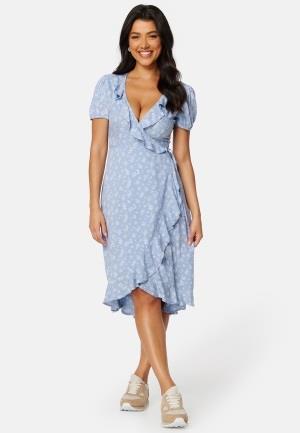 BUBBLEROOM Patrinia Midi dress Light blue / Patterned 34