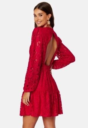 BUBBLEROOM Blanca lace dress Red 42