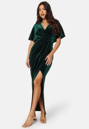 Bubbleroom Occasion Selena Velvet Maxi Dress Dark green 34