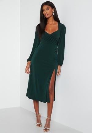 Bubbleroom Occasion Giulia Long Sleeve Dress Dark green 44