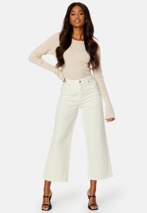 BUBBLEROOM Cropped Wide Jeans Offwhite 46