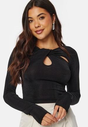 BUBBLEROOM Stefany cut out top Black 4XL