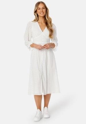 BUBBLEROOM Broderi Anglaise Midi Dress White 44