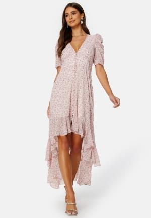BUBBLEROOM Summer Luxe High-Low Midi Dress Pink / Floral 48