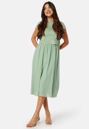 Bubbleroom Occasion Jolie Short Sleeve Midi Dress Dusty green 40