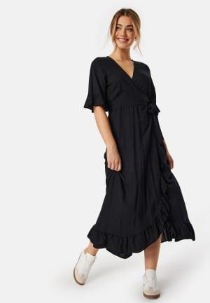 Happy Holly Emmie Viscose Maxi Dress Black 36/38