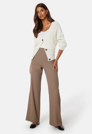 BUBBLEROOM Odelle Wide High Waist Pants Nougat 40