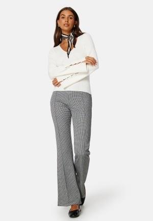 BUBBLEROOM Francine Trousers Black / White / Checked M