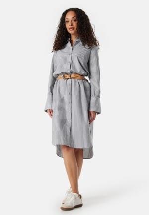 BUBBLEROOM Minou Shirt Dress Grey / White / Striped 36