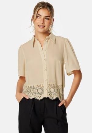 BUBBLEROOM Saraid Lace Shirt Cream S