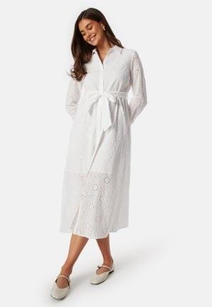 BUBBLEROOM Michele Broderie Anglaise Dress White 38