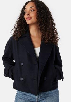 BUBBLEROOM Sophie Short Wool Blend Coat Dark navy 36