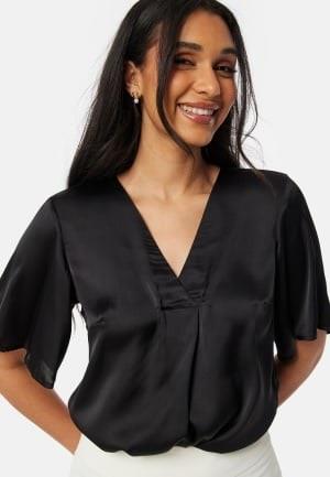 BUBBLEROOM Pasion Satin Blouse Black XL