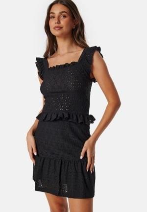 BUBBLEROOM Broderie Anglaise Set Black M