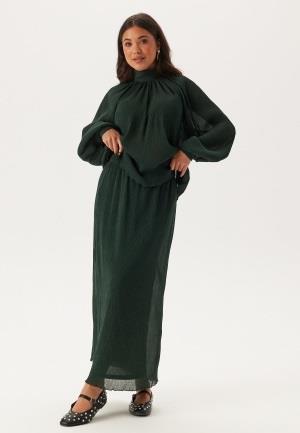 BUBBLEROOM Structured Maxi Skirt Dark green M