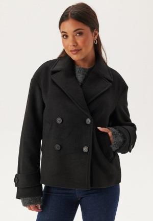 BUBBLEROOM Short Wool Blend Jacket Black XL