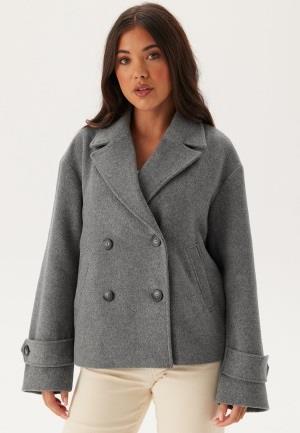 BUBBLEROOM Short Wool Blend Jacket Grey melange XL