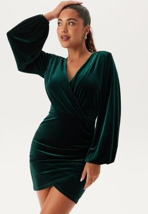 Bubbleroom Occasion Leija Velvet Dress Dark green XL