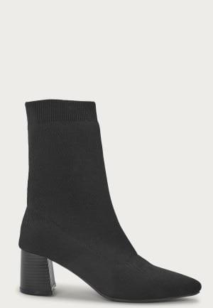 BUBBLEROOM Knitted Ankle Boot Black 37