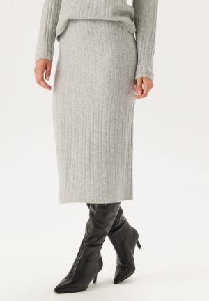 ONLY Onljeanett Life Midi Rib Skirt Light Grey Melange M