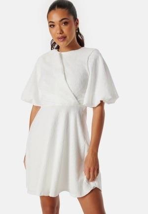 Bubbleroom Occasion Draped Front Structured Dress White M