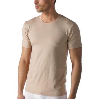 Mey Dry Cotton Functional Rounded Neck Shirt Beige Small Herre