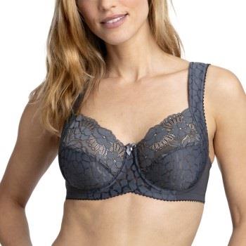 Miss Mary Jacquard And Lace Underwire Bra BH Mørkgrå  D 75 Dame