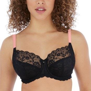 Freya BH Offbeat Undewired Side Support Bra Svart F 65 Dame