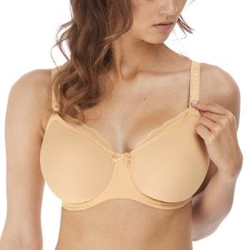 Freya BH Pure Underwire Moulded Nursing Bra Beige nylon D 90 Dame