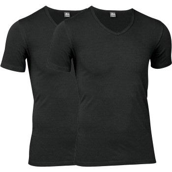JBS 2P Organic Cotton V-Neck T-shirt Svart økologisk bomull XX-Large H...