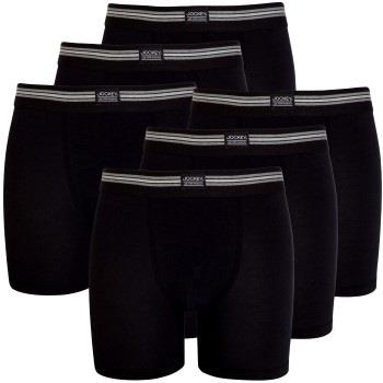 Jockey 6P Cotton Stretch Boxer Trunk Svart bomull 3XL Herre