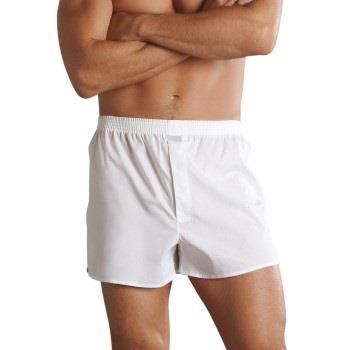 Jockey Woven Poplin Boxer Shorts Hvit bomull Medium Herre