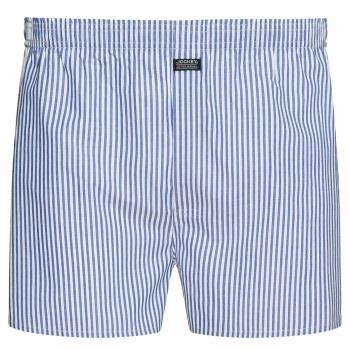 Jockey Woven Poplin Boxer Shorts Blåstripete bomull X-Large Herre