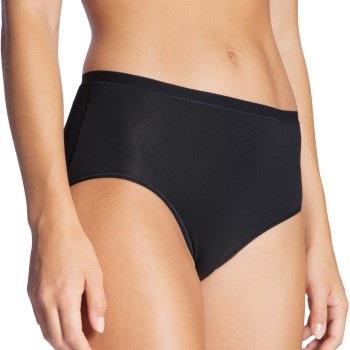 Calida Truser Natural Comfort Brief Highwaist Svart bomull Small Dame