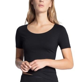 Calida Natural Comfort T-shirt Svart bomull X-Small Dame
