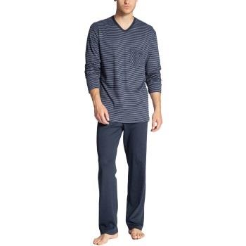 Calida Relax Streamline Pyjama Blå bomull XX-Large Herre