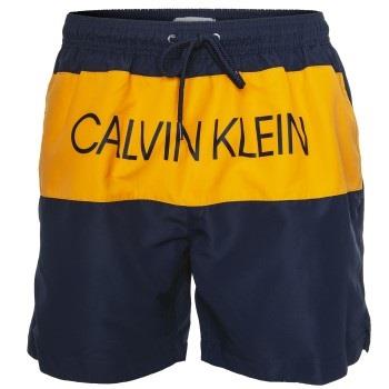 Calvin Klein Badebukser Core Placed Logo Medium Drawstring Oransje/Mør...