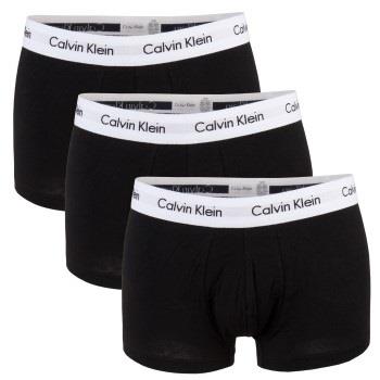 Calvin Klein 3P Cotton Stretch Low Rise Trunks Svart bomull X-Large He...