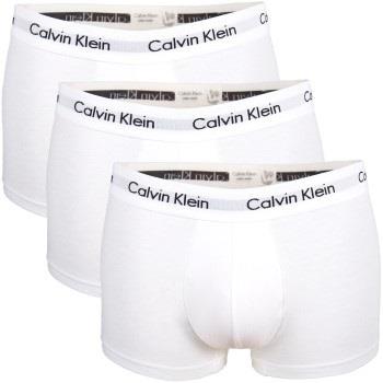 Calvin Klein 3P Cotton Stretch Low Rise Trunks Hvit bomull Small Herre