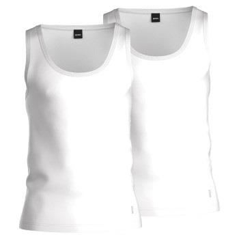 BOSS 2P Cotton Stretch Slim Fit Sleeveless Shirt Hvit bomull X-Large H...