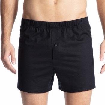 Calida Cotton Code Boxer Shorts With Fly Svart bomull Medium Herre