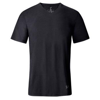 Frigo Cotton T-Shirt V-Neck Svart bomull Medium Herre