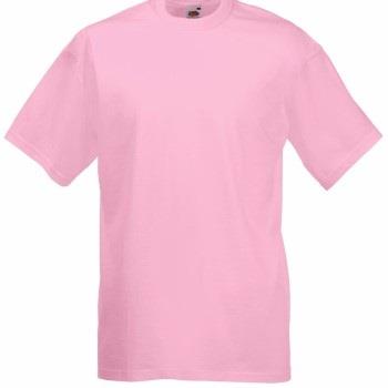 Fruit of the Loom Valueweight Crew Neck T Rosa bomull Small Herre