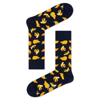 Happy socks Strømper Banana Sock Svart mønstret bomull Str 36/40